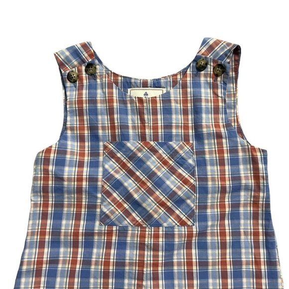 Classic Prep 2T Red & Blue James Shortall Romper - Picture 3 of 5